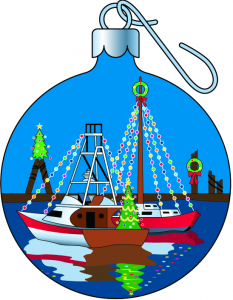 clipart boat christmas