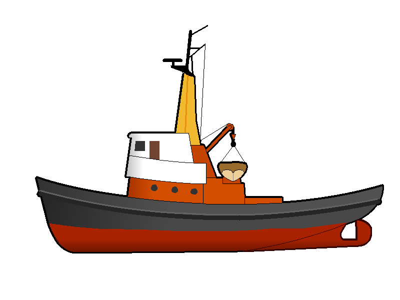 clipart boat fishing trawler