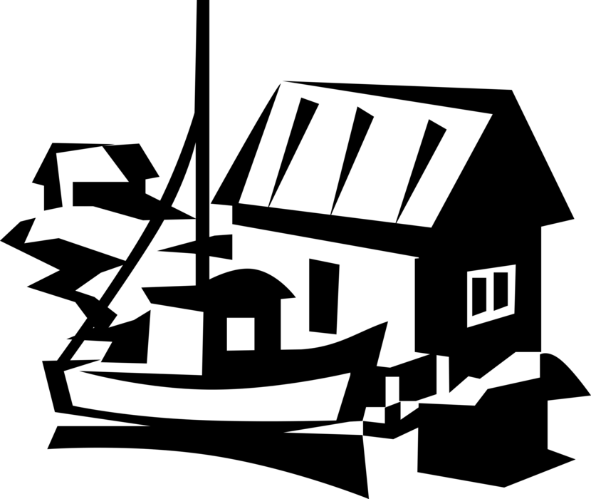 clipart boat fishing trawler