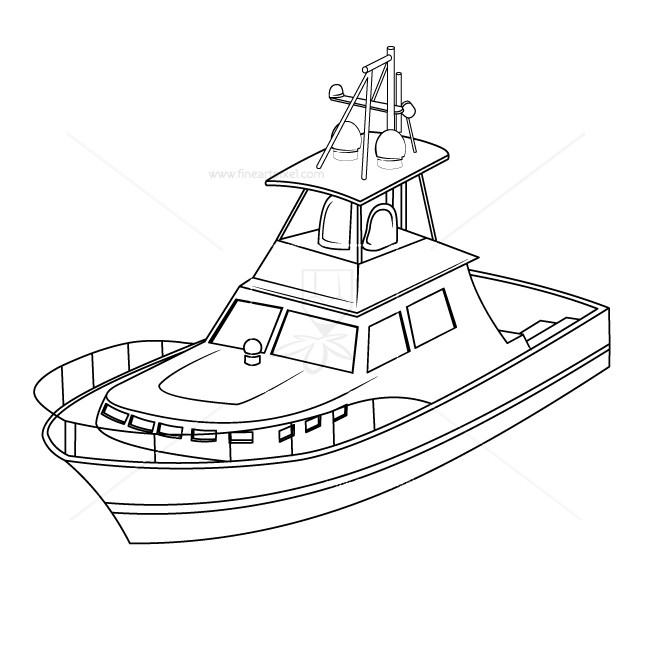 Clipart boat line art, Clipart boat line art Transparent FREE for