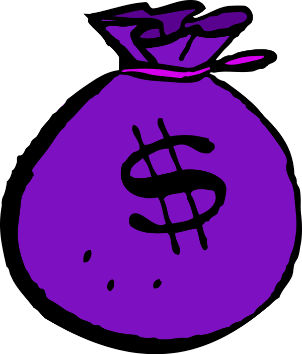 clipart money purple