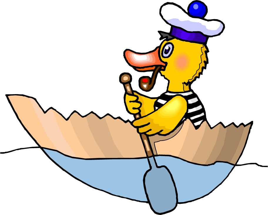 Cartoon rowing boat clip. Ducks clipart row