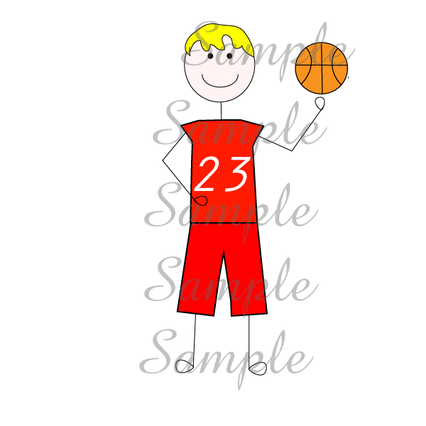clipart boy basketball player