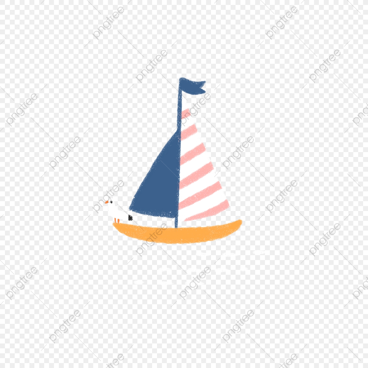 Clipart boat summer. Hand drawn cute png