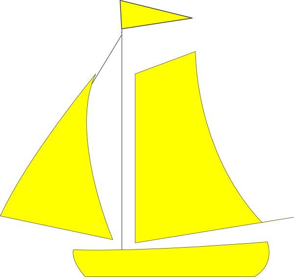 clipart boat yellow