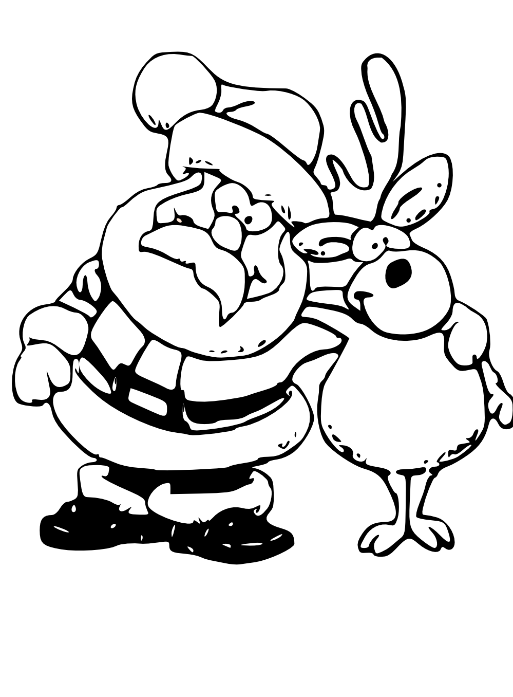 Clipart reindeer black and white. Dr seuss free download
