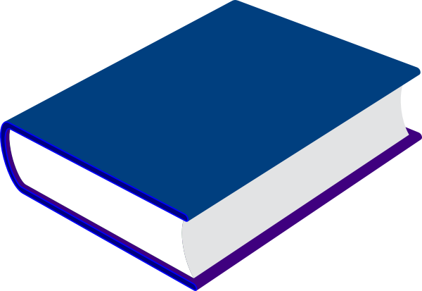 clipart book blue
