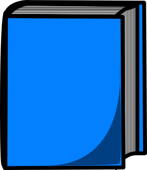 clipart book blue