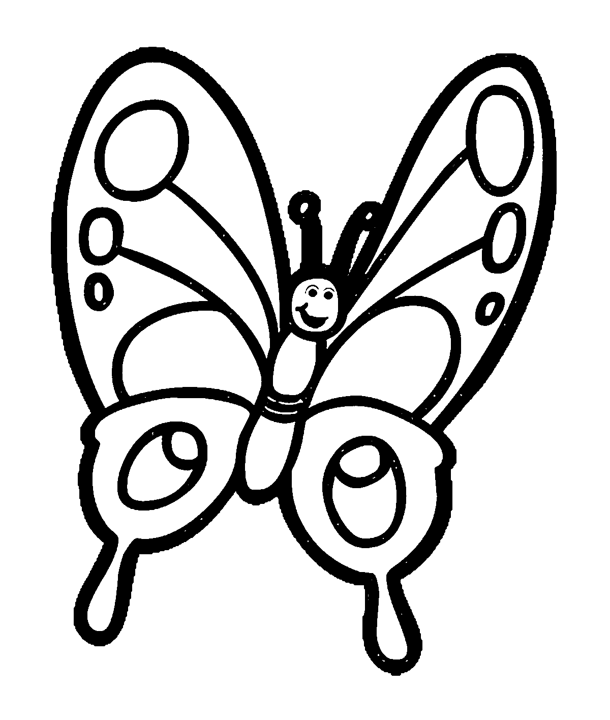 Drawing black and white. Clipart butterfly happy birthday