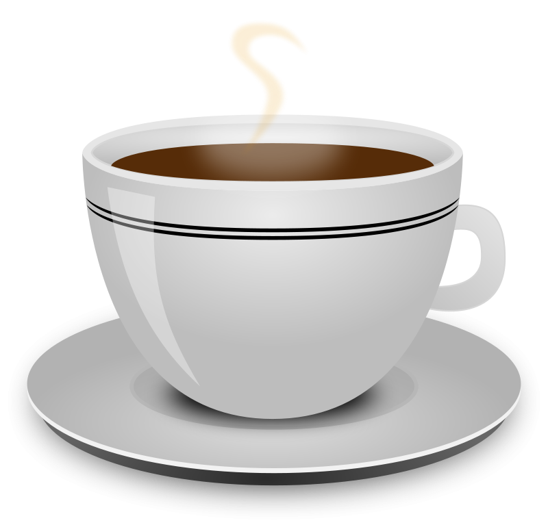 Hot cup of coffee. Clipart books cafe