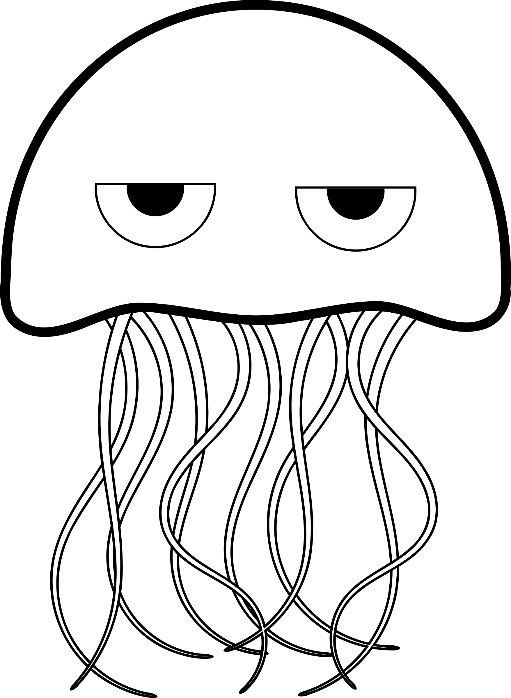 Clipart books coloring. Jellyfish book big image