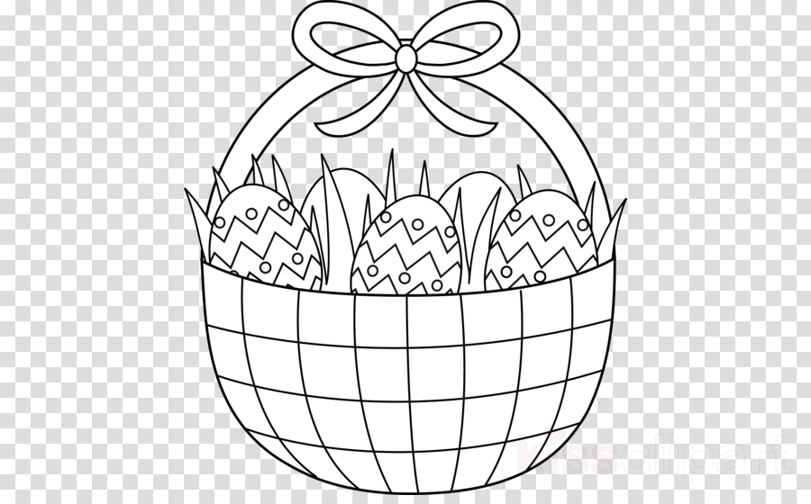 Easter clipart book. Black and white drawing
