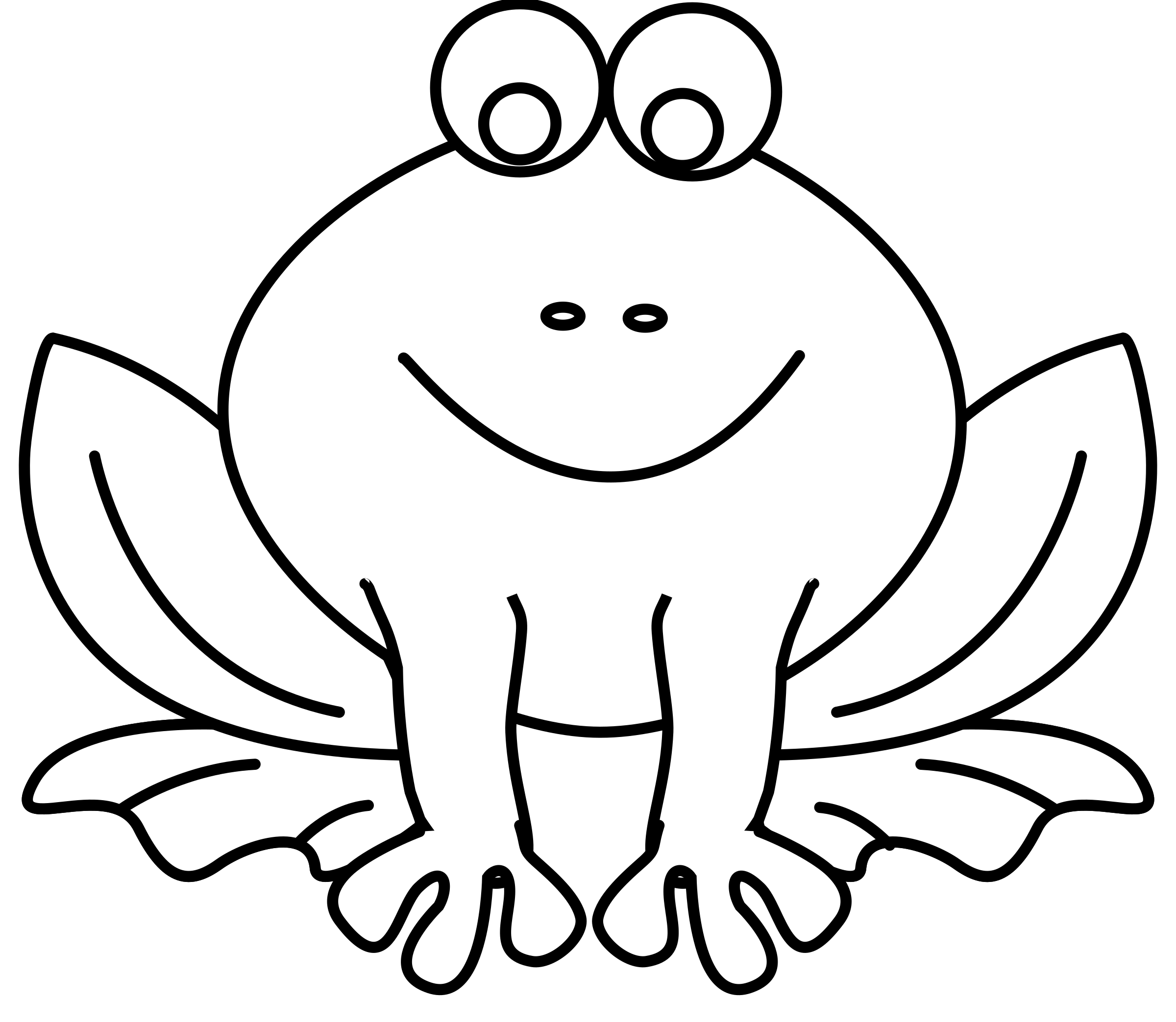 Toad clipart clip art. Frog line big image