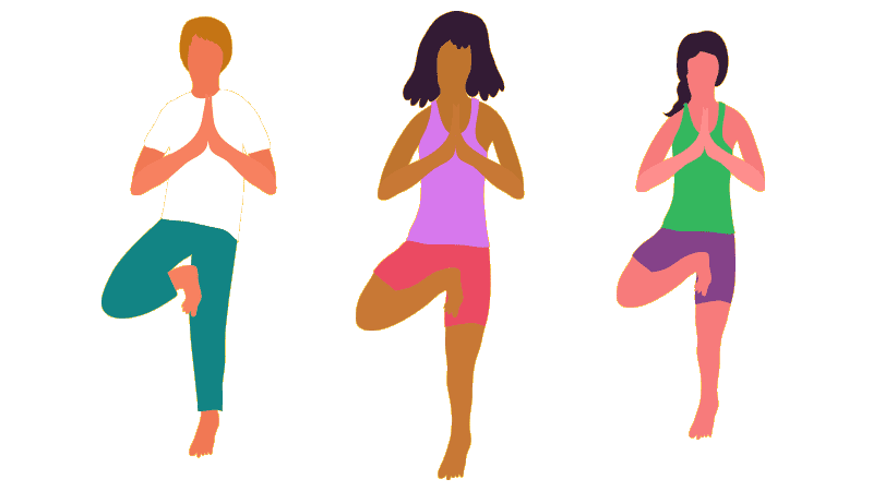 Exercising clipart yoga. Video audio and book
