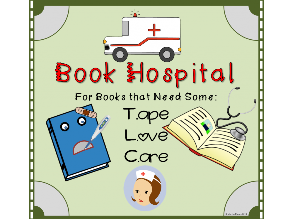 clipart books hospital