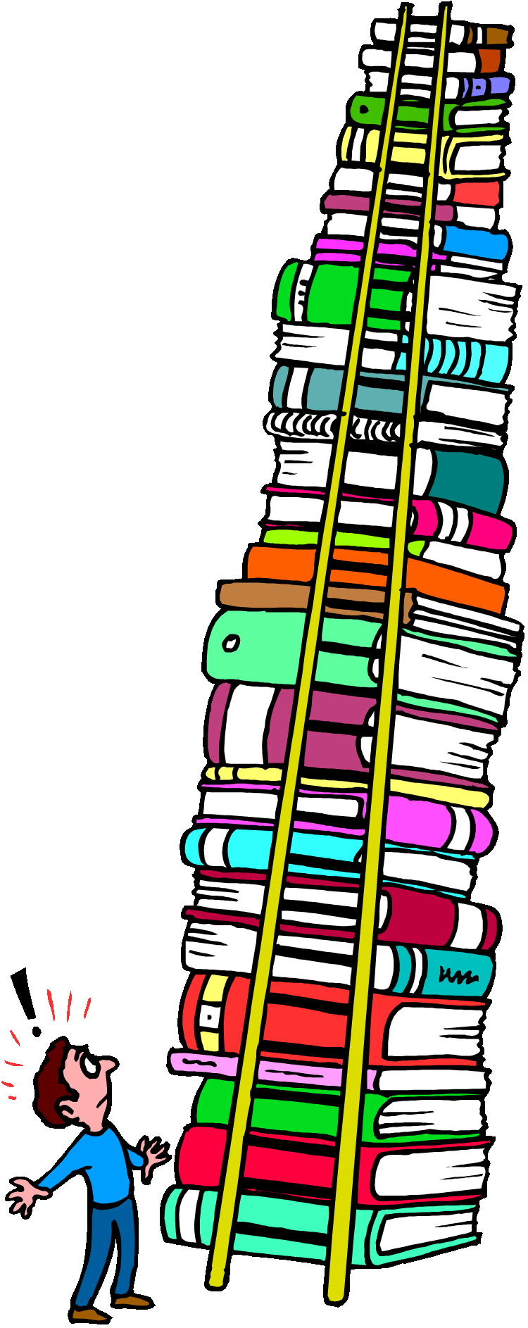 clipart book ladder