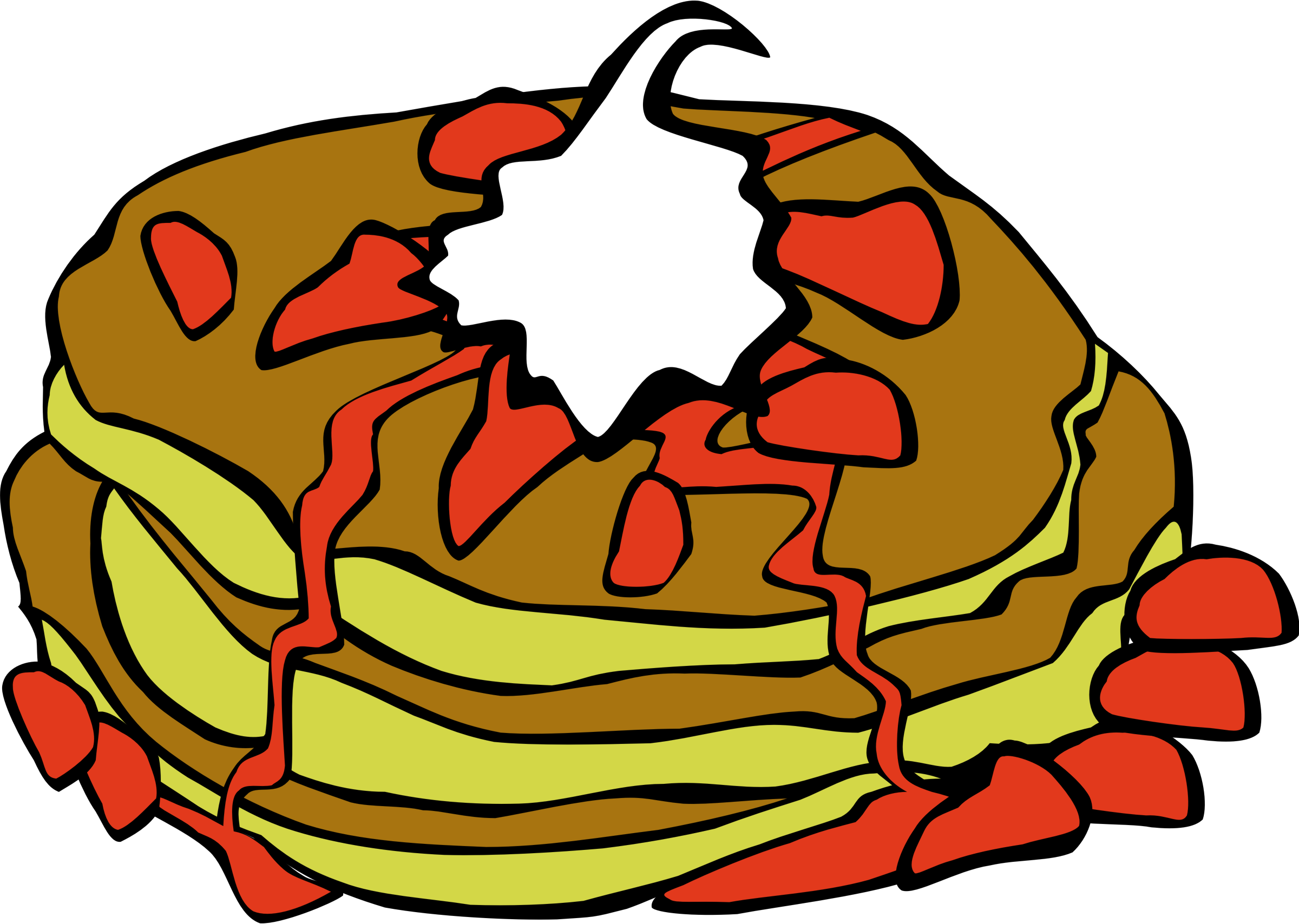Fast food breakfast pancakes. Clipart book menu