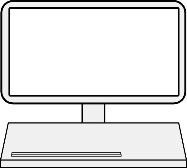 Display laptop screen pencil. Clipart book monitor