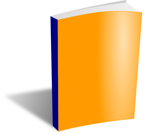 clipart book orange