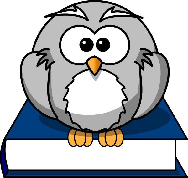 clipart book owl