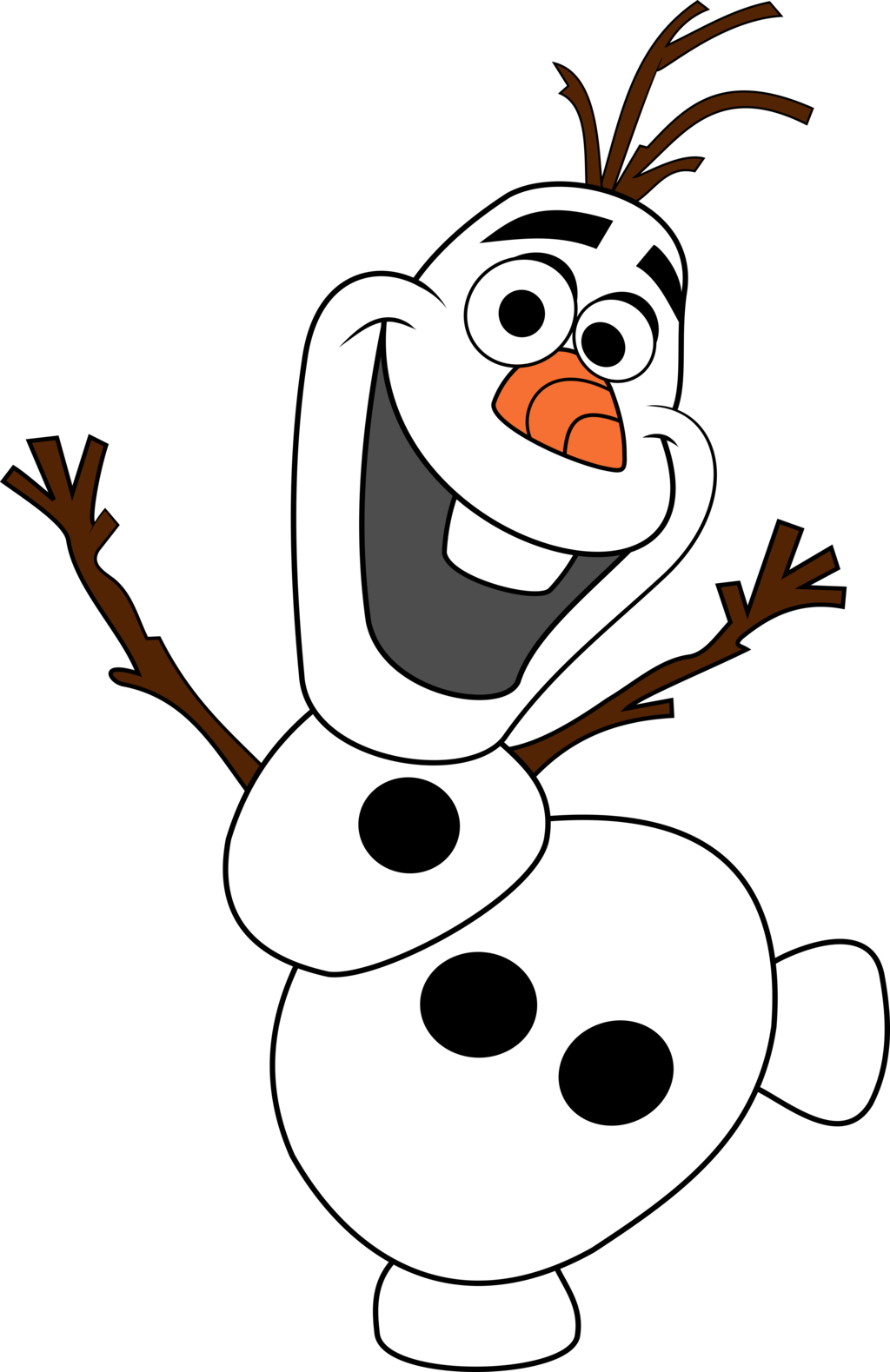 Snowman clipart january. Olaf by shadow unicorn
