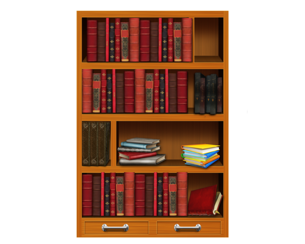 clipart books shelf