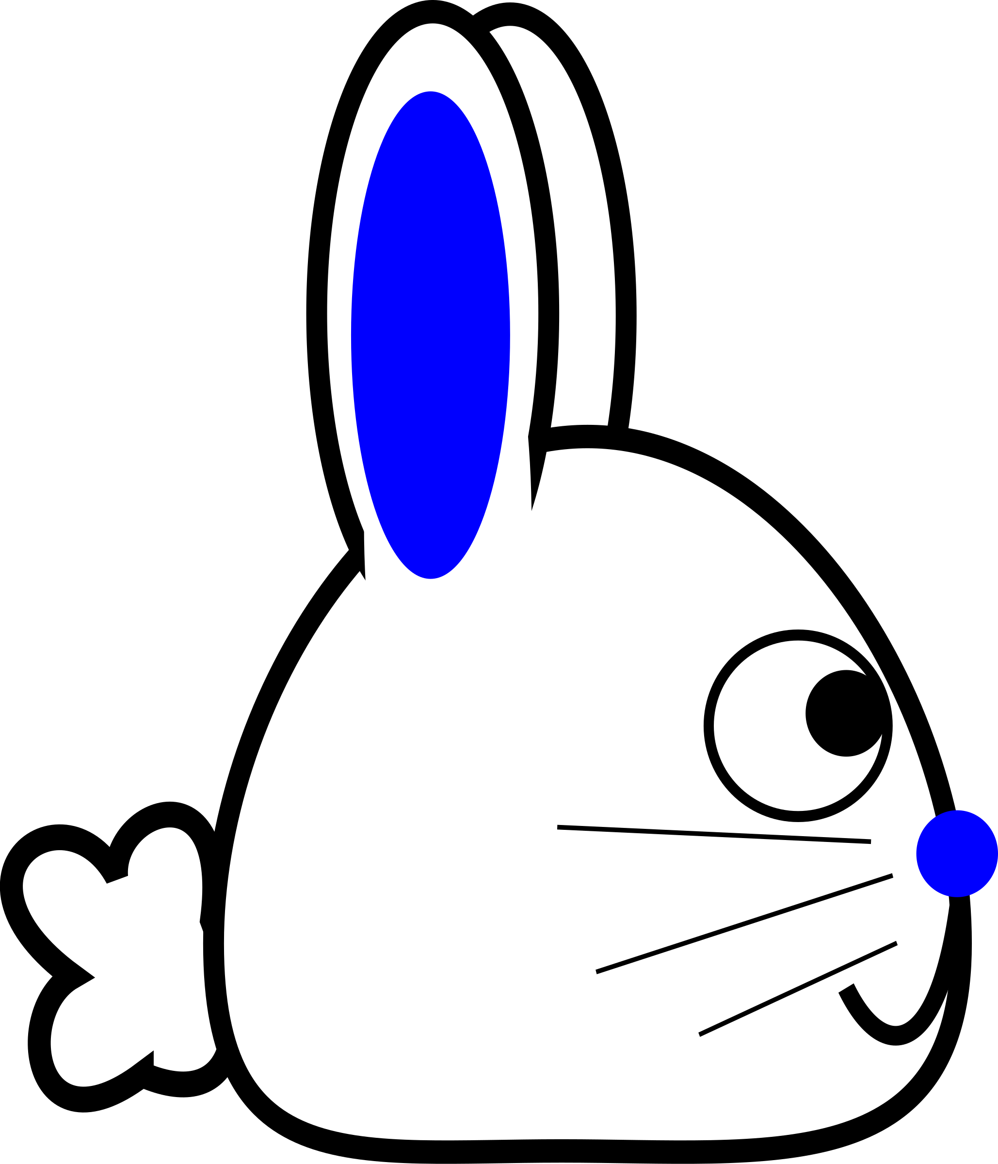 clipart rabbit side view