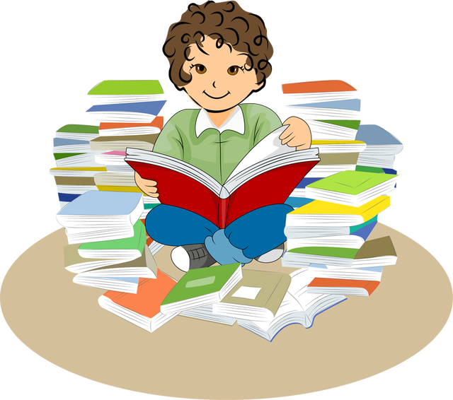 clipart book student