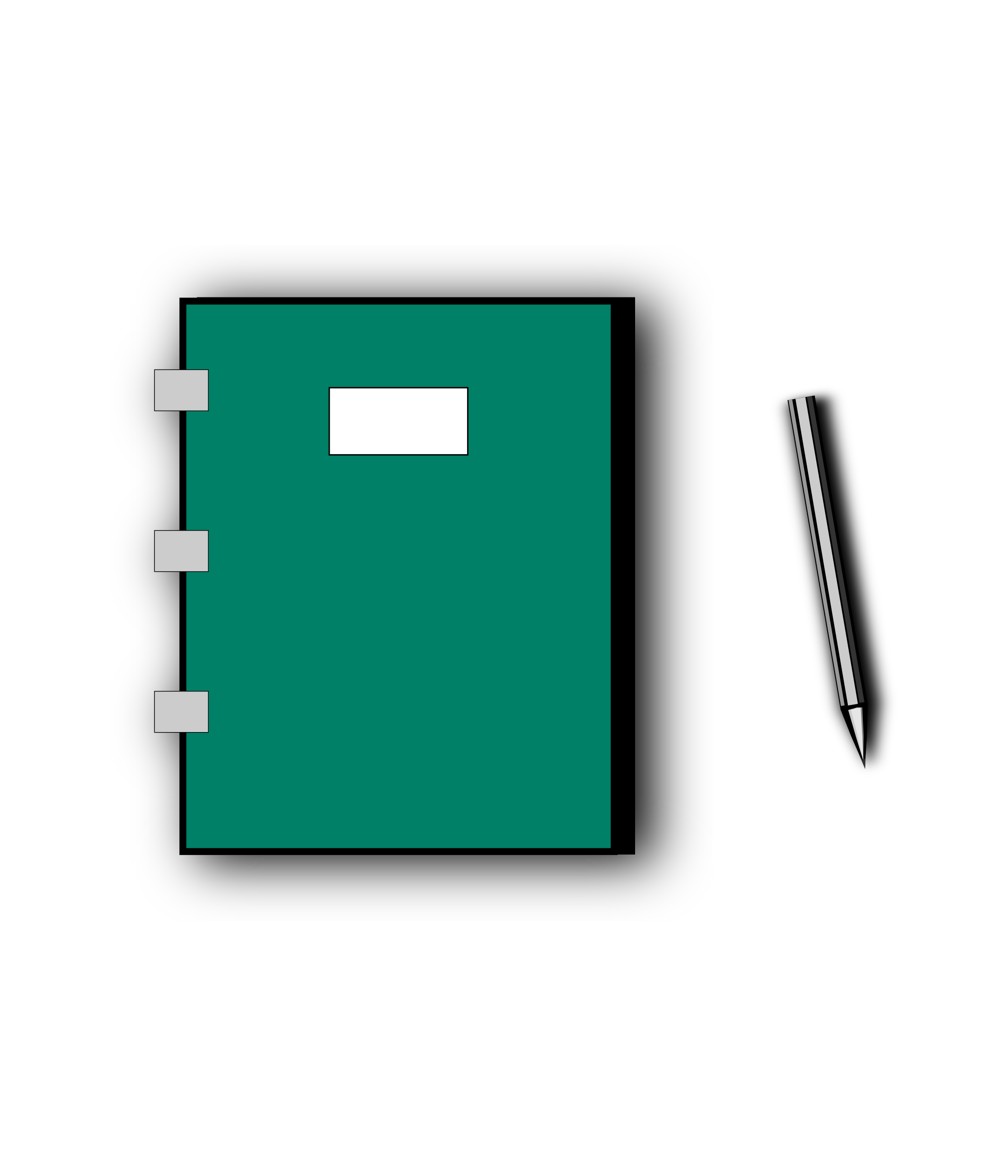 Diary book big image. Clipart books teal