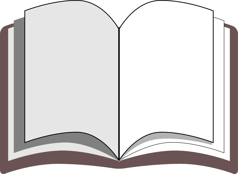 spine clipart open book