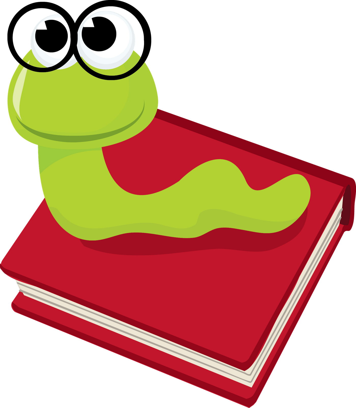 Book collection on etsy. Worm clipart long worm