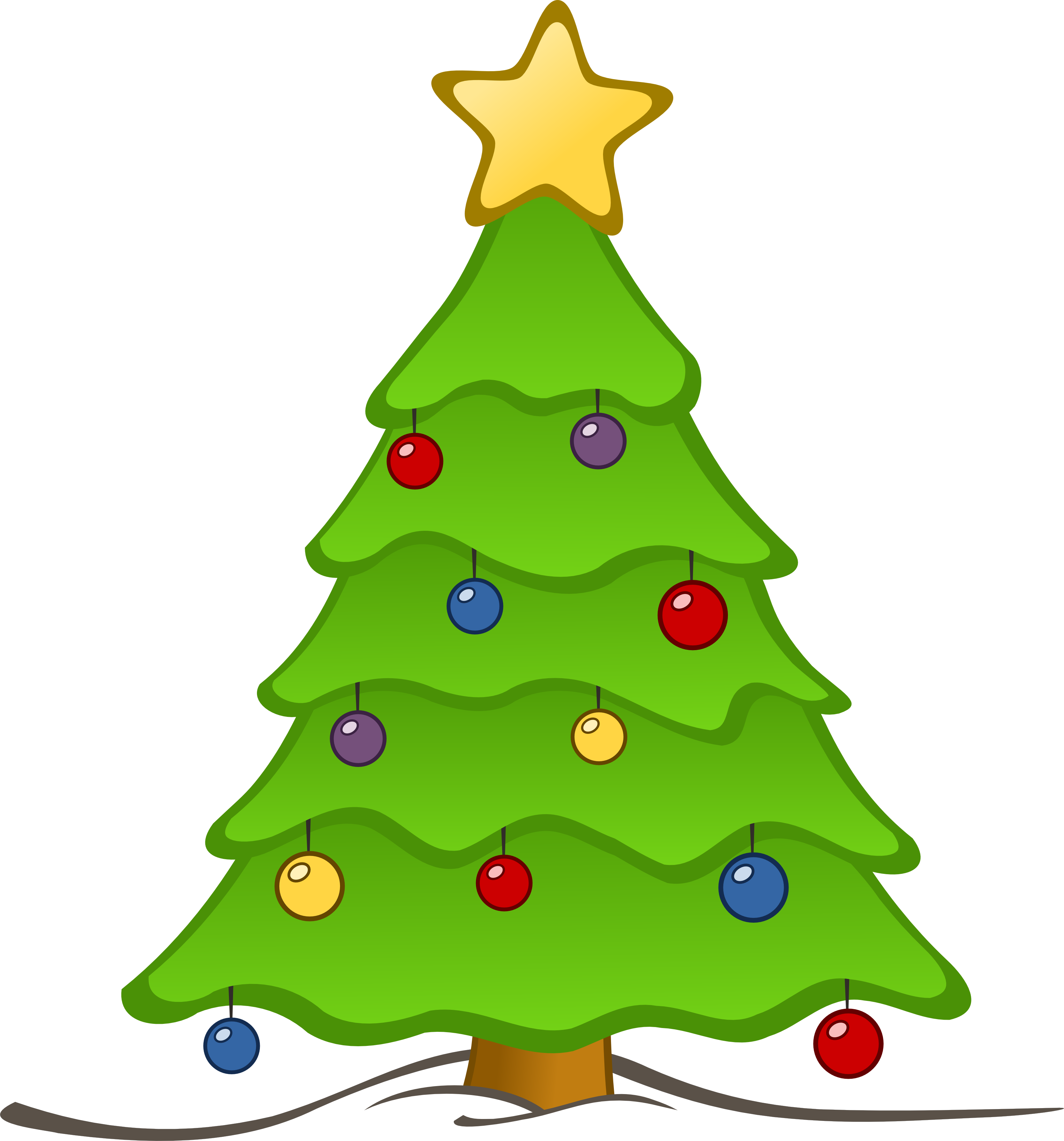 I clipart christmas. Tree clip art free