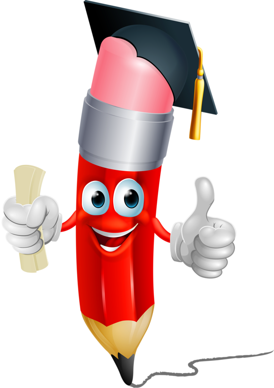 Clipart pencil character. Graduation orla pinterest clip