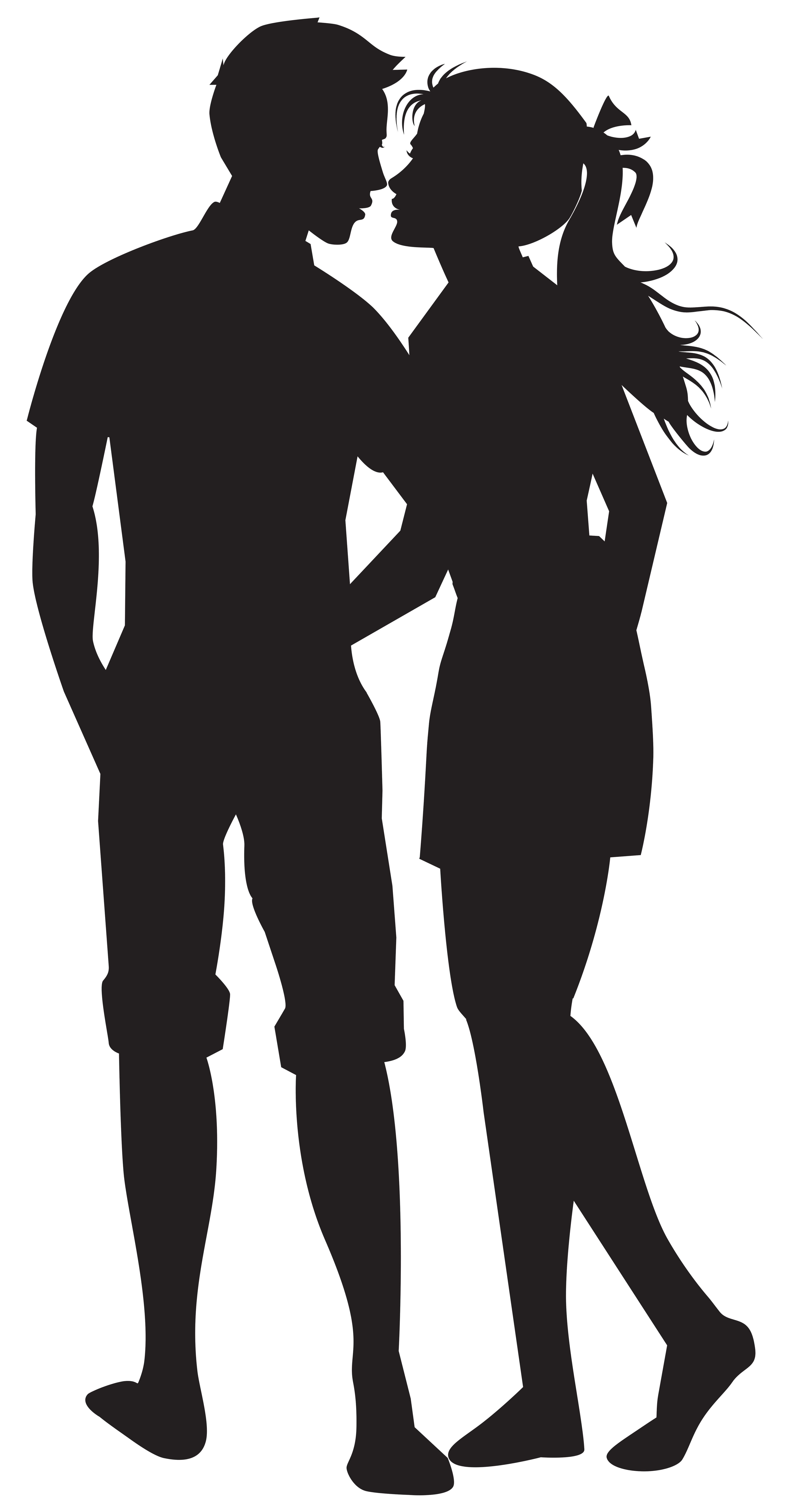 Couple png silhouettes clip. Love clipart proposal