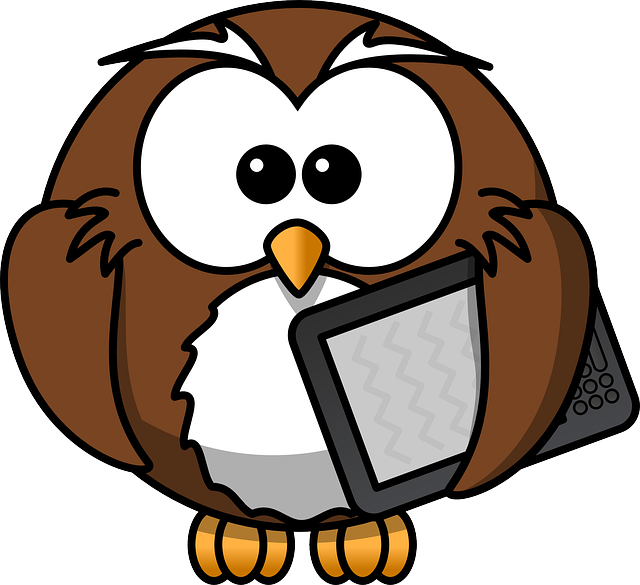 Writer clipart owl. E book sources department