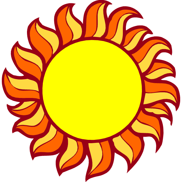 Image of the clip. Crayons clipart sun