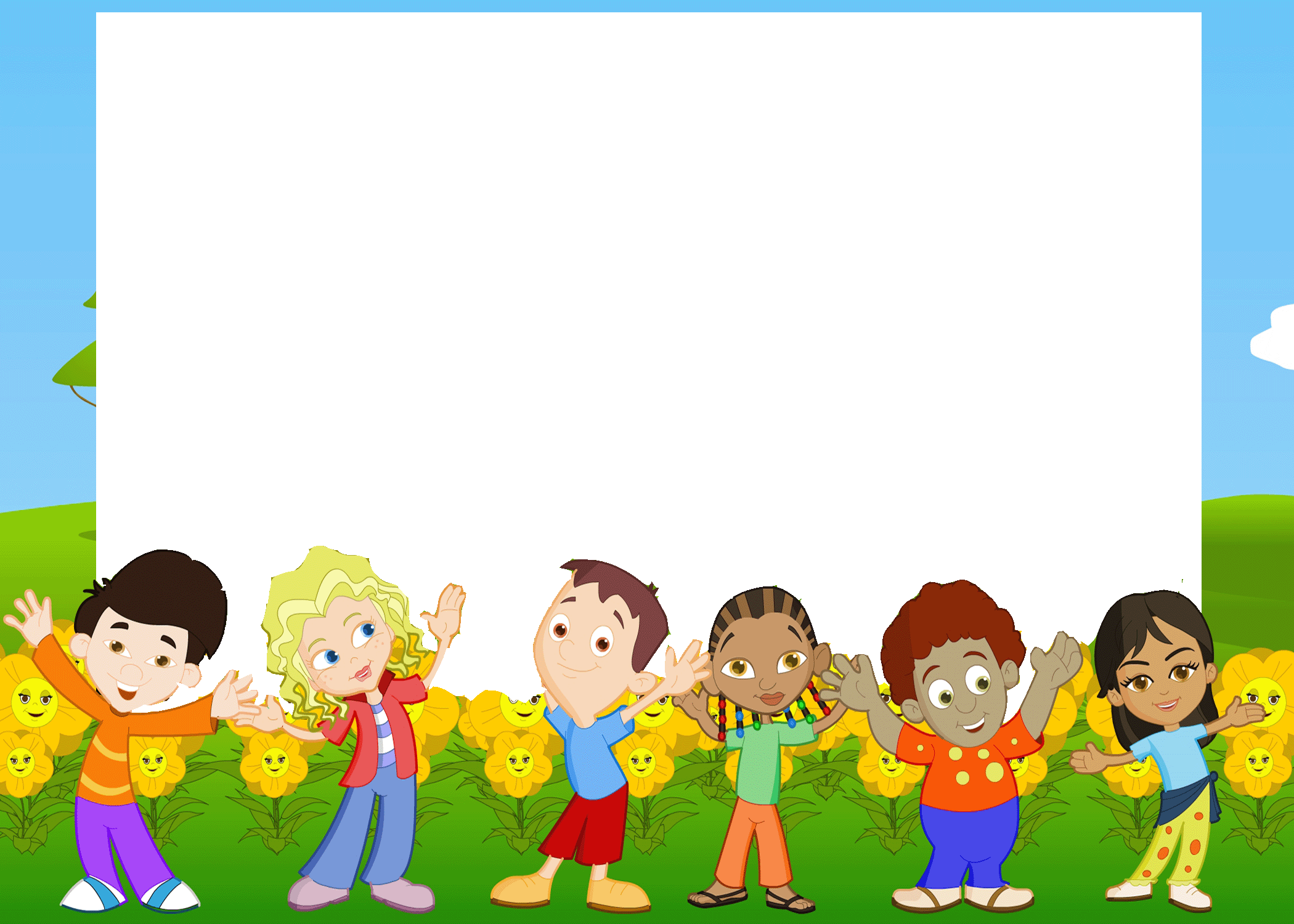  collection of borders. Clipart kids background