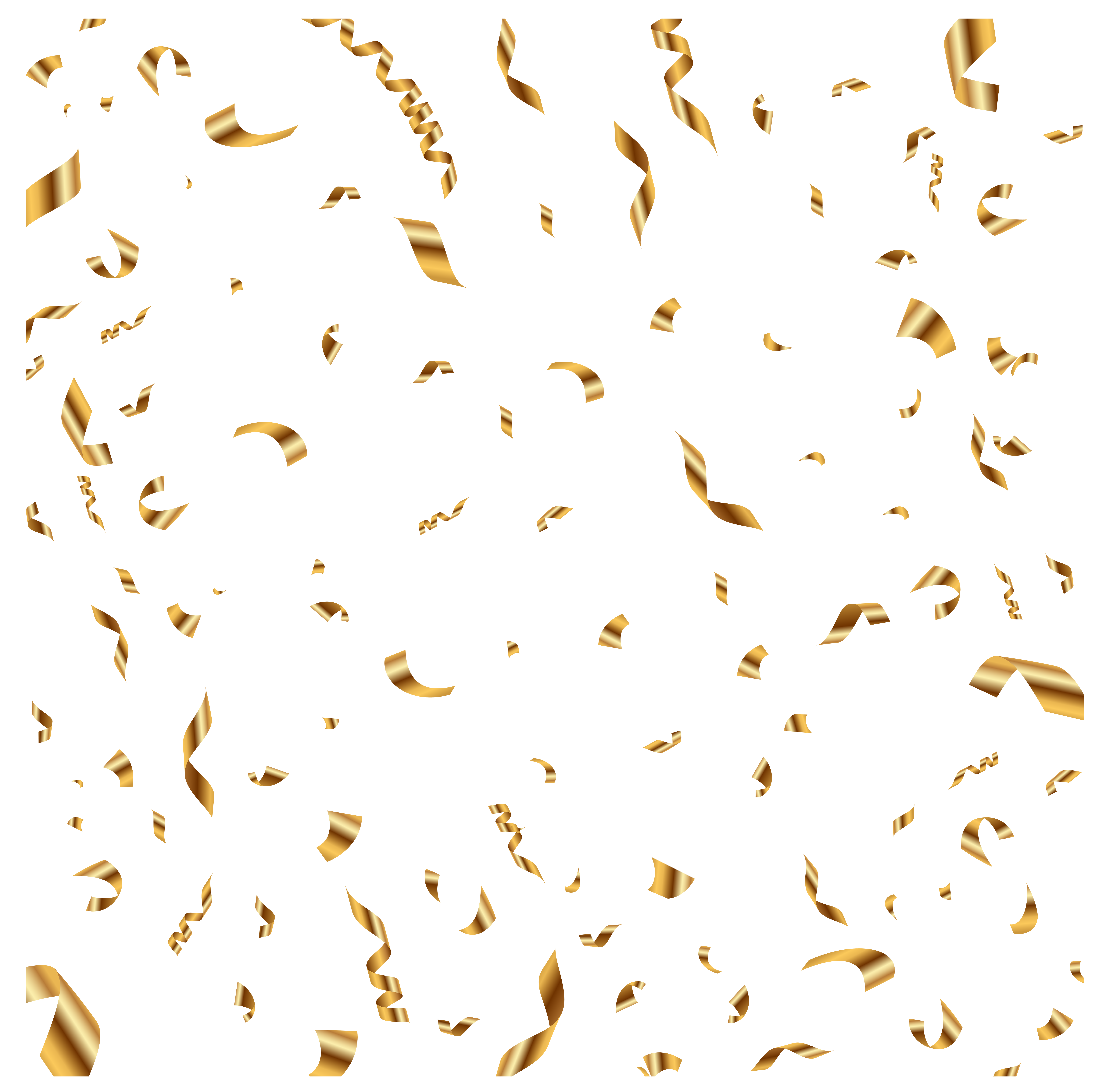 Gold confetti border png. Transparent clip art image