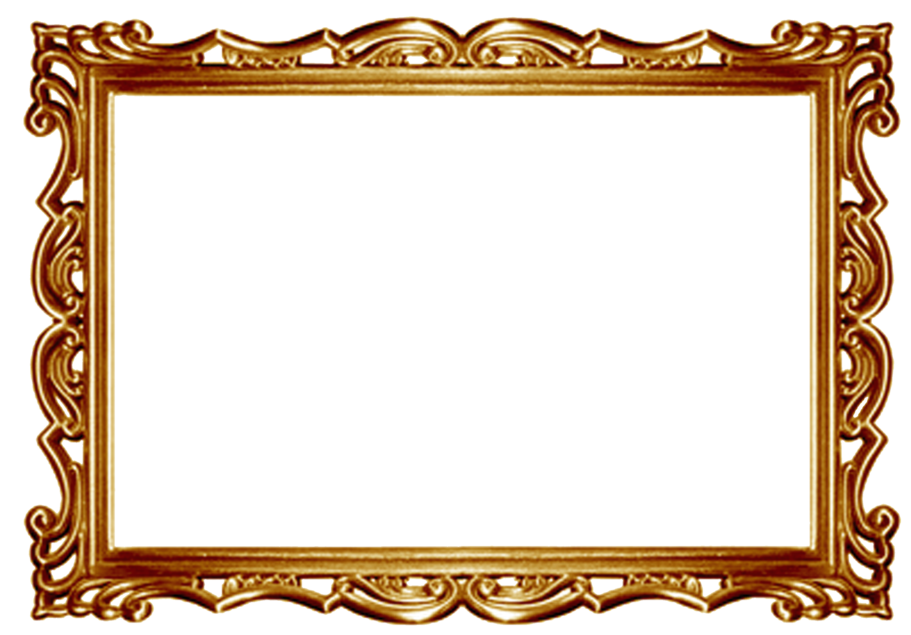 Clipart box outline. Gold frame border clip