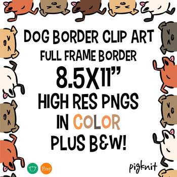 Dog border frame . Dogs clipart boarder