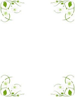 clipart border easter lily