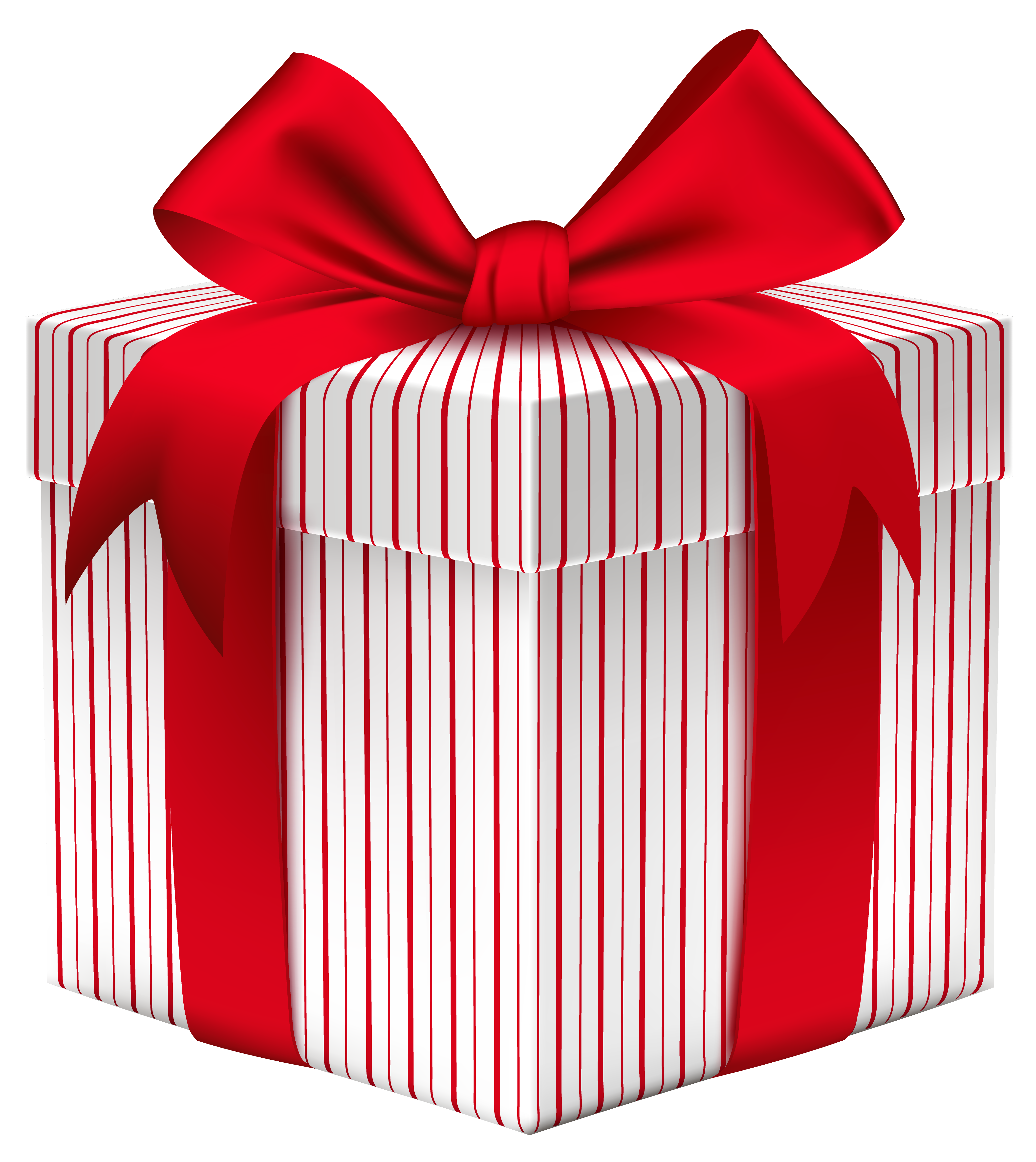 Box with bow png. Gift clipart parcel