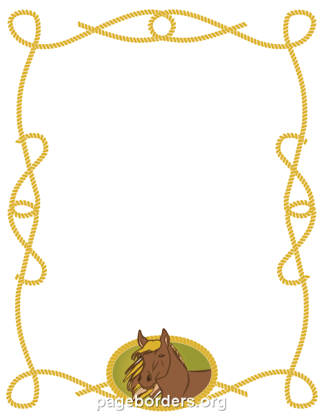 Border borders page . Horse clipart boarder