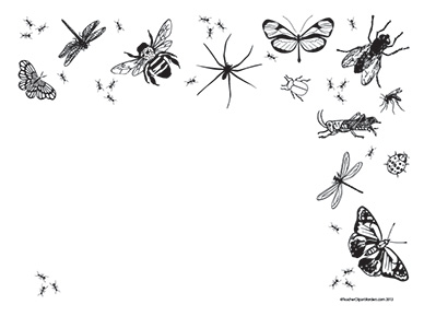 clipart border insect