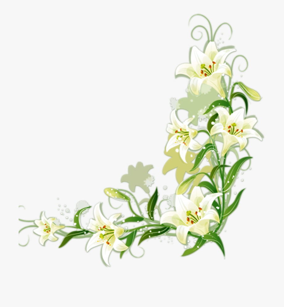 lily clipart frame