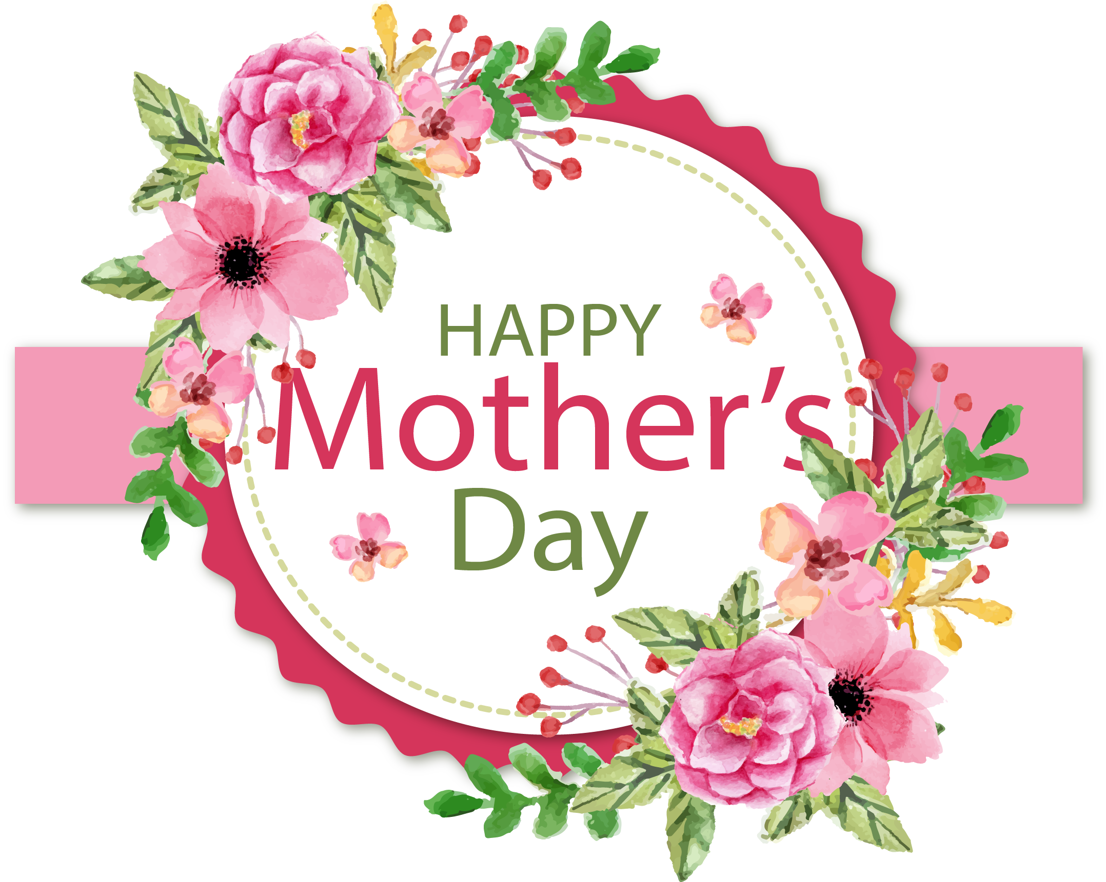 Mother s flower paper. Clipart border mothers day
