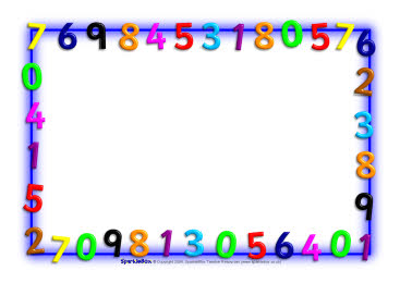 clipart numbers boarder