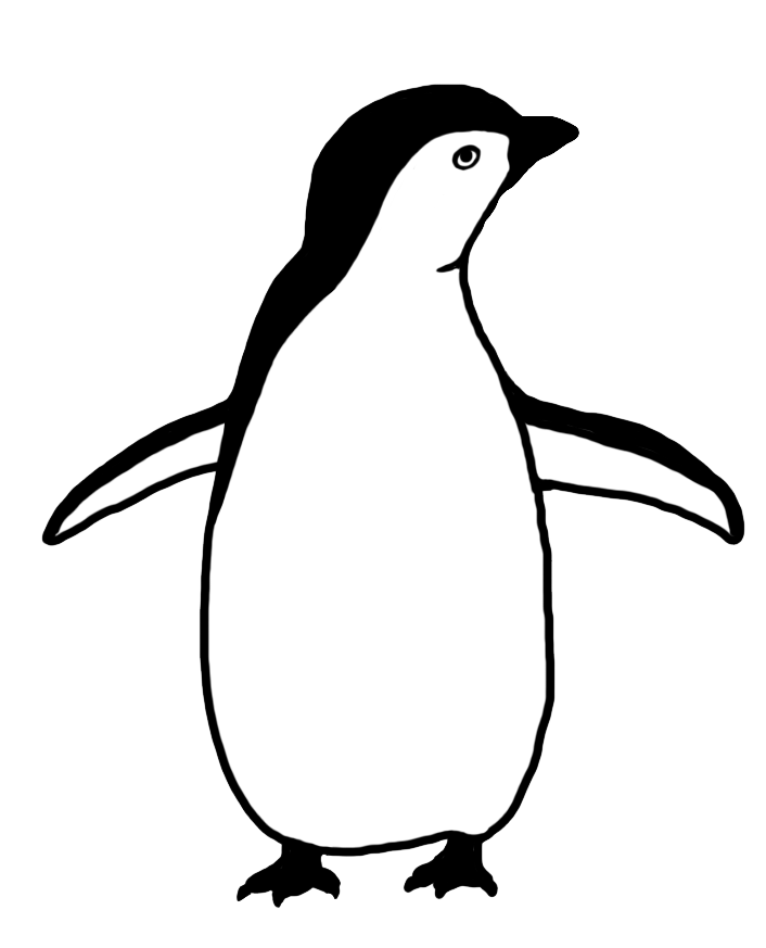 Funny clip art silhouette. Clipart border penguin