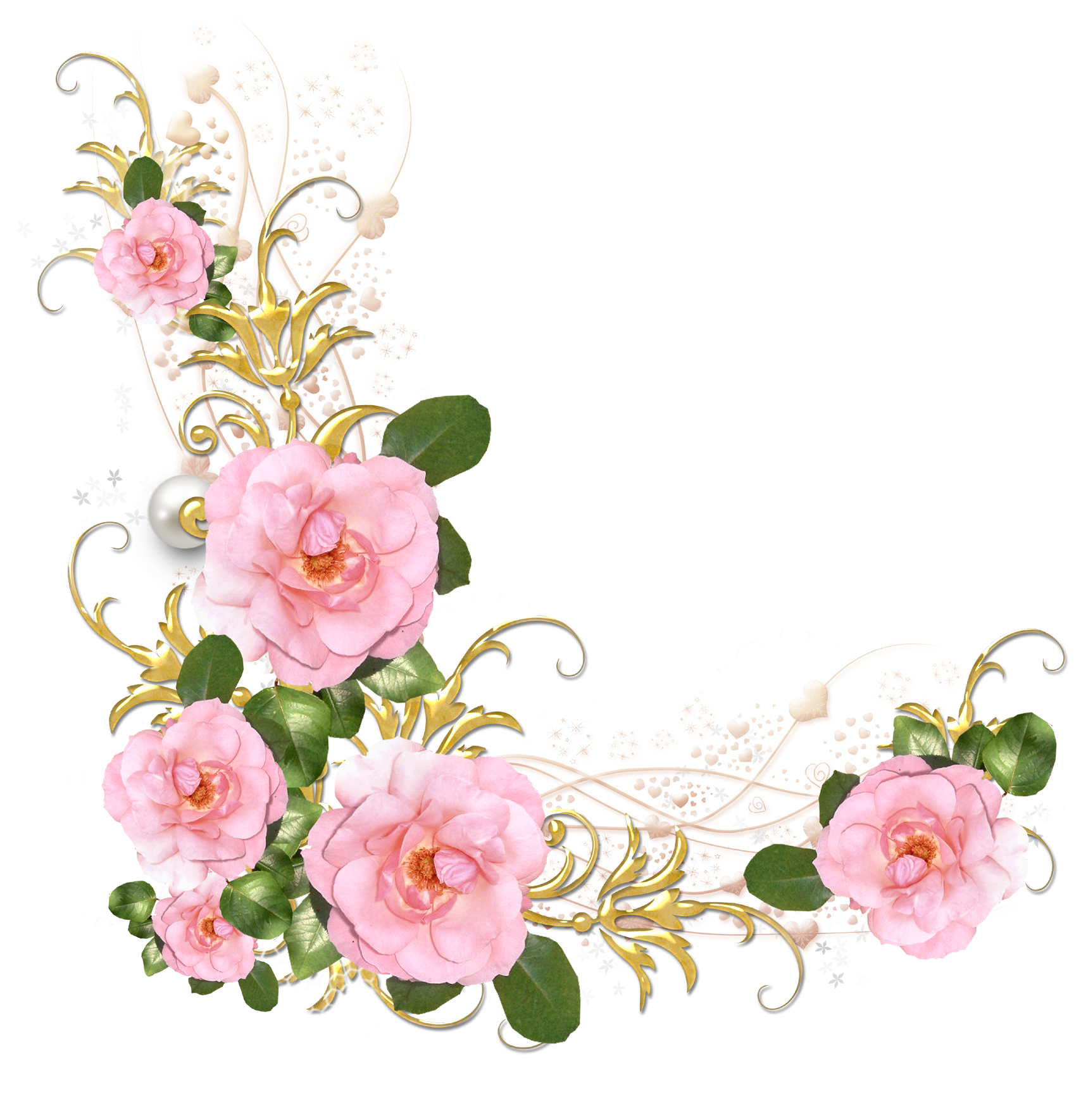 corner clipart rose