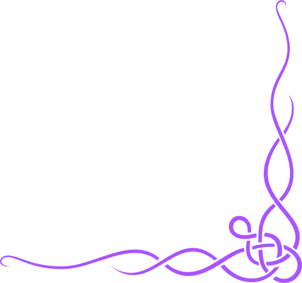 Purple scroll clip art. Clipart border ribbon